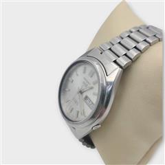 Seiko 5 Automatic Watch Men Silver Tone 7S26-0481 21 Jewels - As Is
